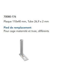 PIED DE CASE INOX - SUR PLATINE - CHANDELLE 2