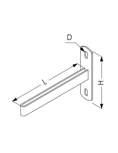 SUPPORT COULISSANT A PLATINE TROUS OBLONGS - POUR TUBE HORIZONTAL