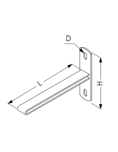 SUPPORT COULISSANT A PLATINE TROUS OBLONGS - POUR TUBE VERTICAL