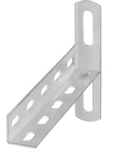 SUPPORT INOX A PLATINE 140X30MM-CORNIERE INOX PERFOREE TROU 20X8.5