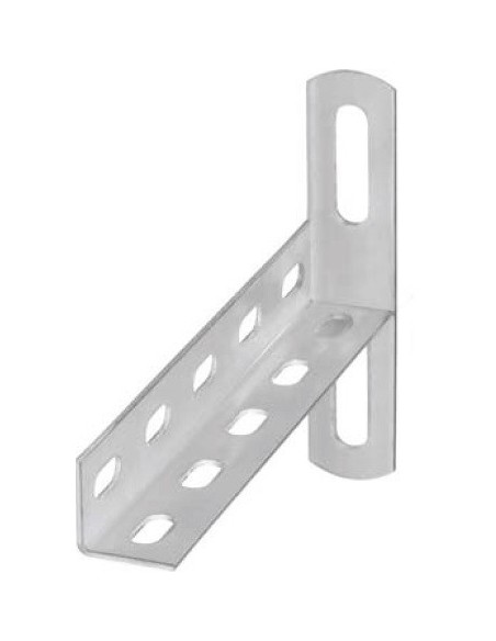 SUPPORT INOX A PLATINE 140X30MM-CORNIERE INOX PERFOREE TROU 20X8.5