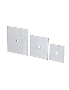 PLATINE MURALE CARREE AVEC TROU Ø 10.5 - EP 2 MM