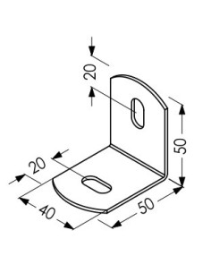 EQUERRE INOX - 50 X 50 X 40
