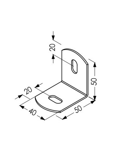 EQUERRE INOX - 50 X 50 X 40