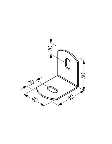 EQUERRE INOX - 50 X 50 X 40