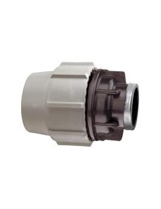 RACCORD TARAUDE FEMELLE - PE SEMI RIGIDE - A SERRAGE - PLASSON