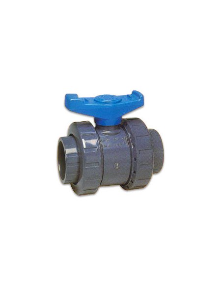 VANNE 1/4 TOUR PVC PRESSION A COLLER - PN 16