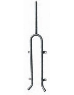 TUBE DESCENTE INOX DOUBLE DIAGON-COUDE 30°-PATTE HAUT A 39CM DU BAS