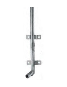 TUBE DESCENTE INOX SIMPLE DIAGONALE GAUCHE-COUDE 30°-15 X 21 - 90 CM 