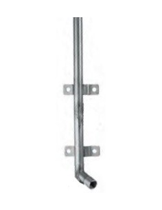 TUBE DESCENTE INOX SIMPLE DIAGONALE DROITE-COUDE 30°- 15 X 21 - 90 CM