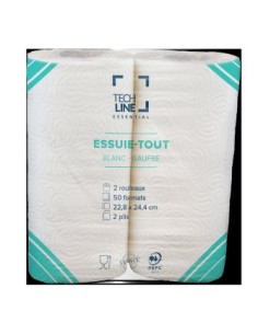 PAPIER ESSUIE TOUT PURE OUATE TYPE MENAGER-BLANC-2 PLIS PREDECOUPES