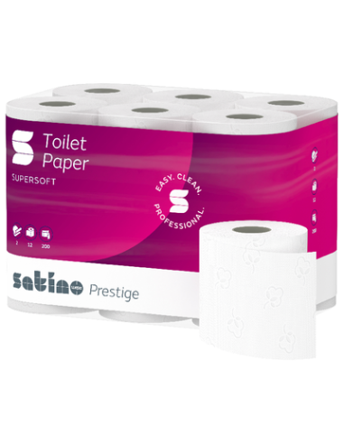 PAPIER TOILETTE - PURE OUATE MICROGAUFRE - 2 PLIS - BLANC