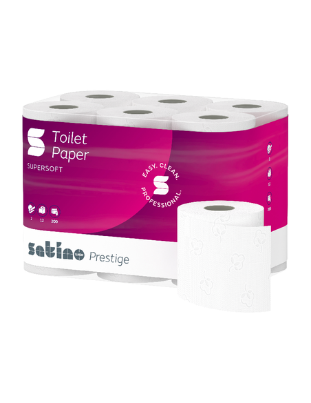 PAPIER TOILETTE - PURE OUATE MICROGAUFRE - 2 PLIS - BLANC