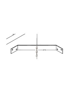 SUPPORT CHAINE-PLAT DE FIXATION AVEC 2 PLIS A 45°-LONG TOT 500MM