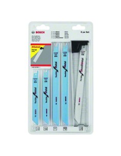 COFFRET 6 LAMES SCIE SABRE METAL ET BOIS