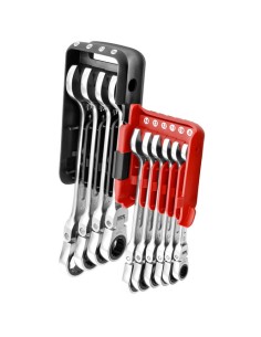 JEUX DE 10 CLES MIXTES A CLIQUET ARTICULEE SUR ETUI 2