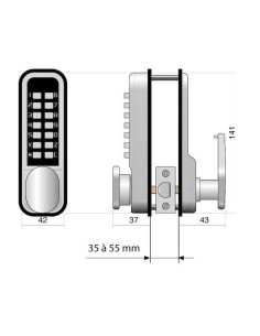 VERROU DIGICODE MECANIQUE JOCKEY 900 - 48103-J