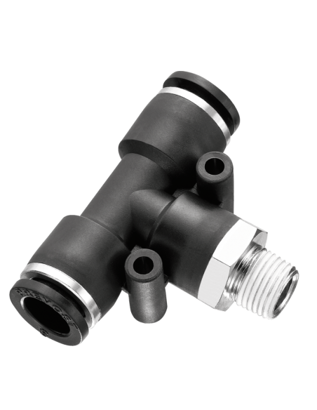 TE PIQUAGE AVEC FILETAGE 1/8 POUR TUYAU AIR COMPRIME - 