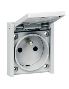 PRISE SANS BOITIER - EN APPLIQUE - MONO - 2 P + T