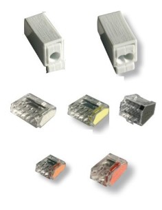BORNE CONNECTEUR A PINCE TYPE WAGO POUR CABLE ELEC SECTION 0.75²-2.5²