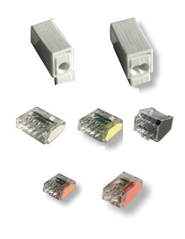 BORNE CONNECTEUR A PINCE TYPE WAGO POUR CABLE ELEC SECTION 0.75²-2.5²