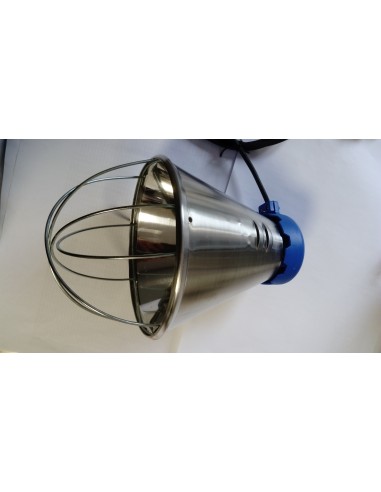 SUPPORT DE LAMPE DE CHAUFFAGE INFRAROUGE-2 FILS SANS TERRE-CAPOT BLEU