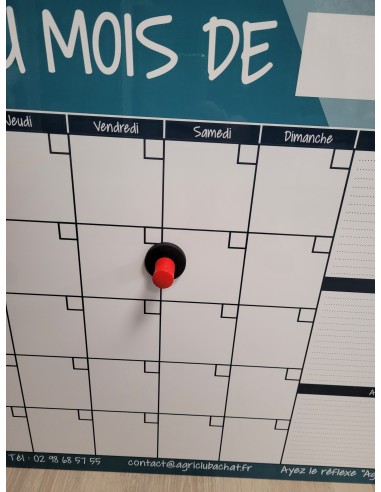 TABLEAU PLANNING BLANC MENSUEL LAQUE