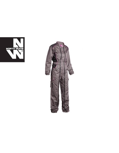 COMBINAISON DE TRAVAIL 2 FERMETURES FEMME ALICE - GRIS