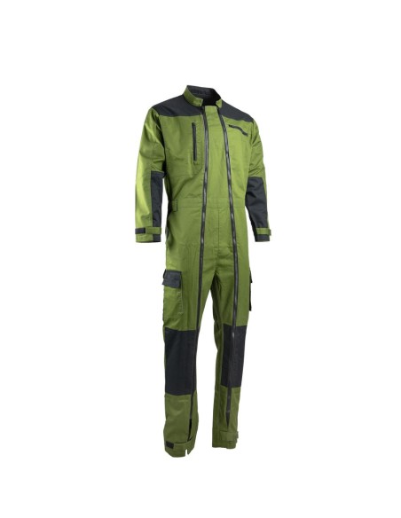 COMBINAISON DOUBLE FERMETURE TRIDENT - VERT MOUSSE / NOIR