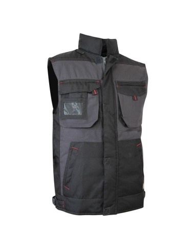 GILET SANS MANCHE BICOLORE SABLE - GRIS NUIT/NOIR