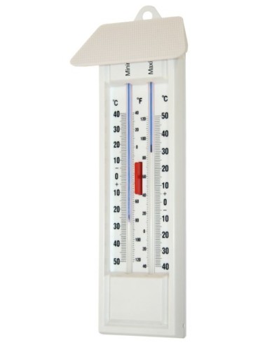 THERMOMETRE MINI MAXI - +50/-30 DEGRES - A BOUTON POUSSOIR