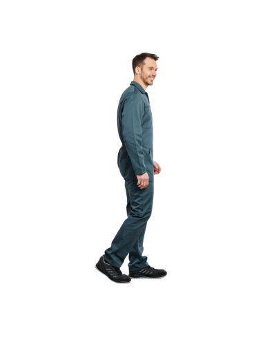 COMBINAISON 1 ZIP POLY/COTON VERT US 245GR/M2