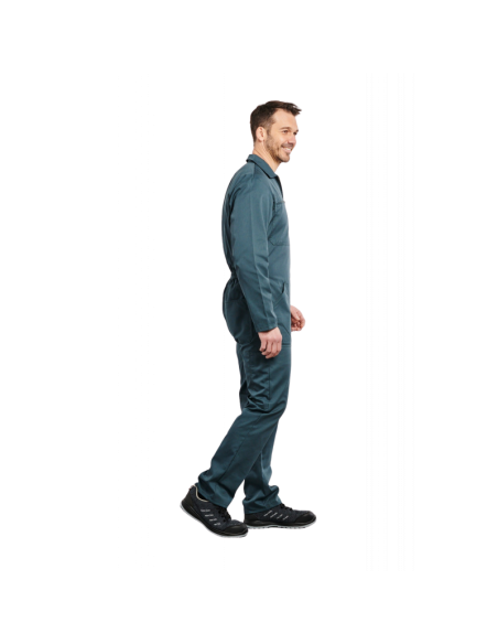 COMBINAISON 1 ZIP POLY/COTON VERT US 245GR/M2