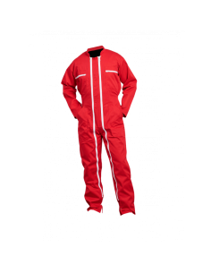 COMBINAISON 2 ZIPS POLY/COTON ROUGE 245GR/M2