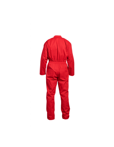COMBINAISON 2 ZIPS POLY/COTON ROUGE 245GR/M2
