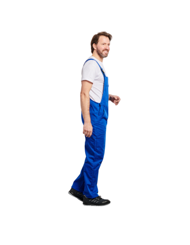 COTTE A BRETELLES POLY/COTON BLEU BUGATTI 245GR/M2