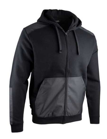 VESTE MOLLETON A CAPUCHE QUEBEC NOIR