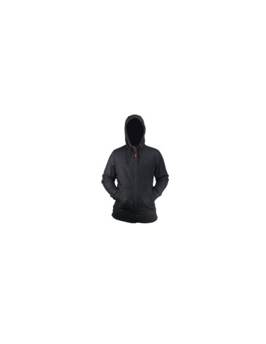 SWEAT A CAPUCHE ET ZIP INTEGRAL NOIR 360GR/M2