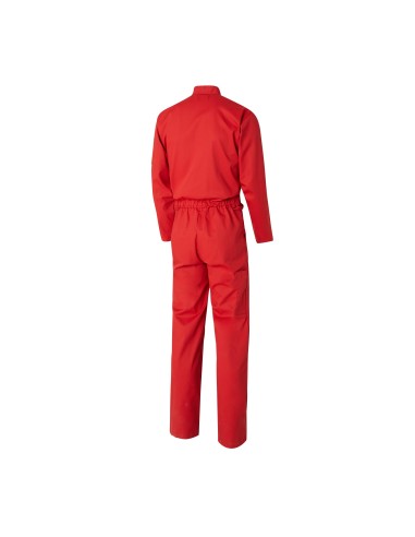 COMBINAISON OPTIMAX 2 FERMETURES POLYCOTON MOLINEL - ROUGE
