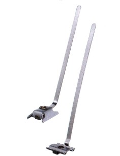 ANCRAGE PONTET INOX FIXATION AVEC PELLE DE MAINTIEN