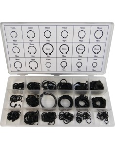 COFFRET DE CIRCLIPS INTERIEURS ET EXTERIEURS DIN471 ET DIN472 ACIER