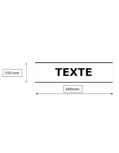 PANNEAU DE SIGNALISATION DIBOND 3MM - 150 X 600 MM