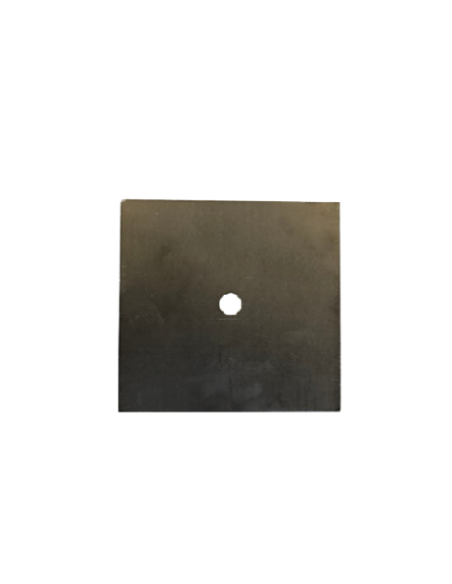 PLATINE MURALE CARREE AVEC TROU Ø 8.5 - EP 2 MM