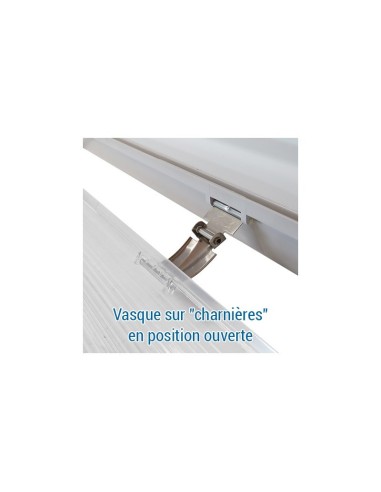 REGLETTE LED -VASQ POLYCAR-10 CLIP INOX FERMET-2 CROCH INOX SUSP