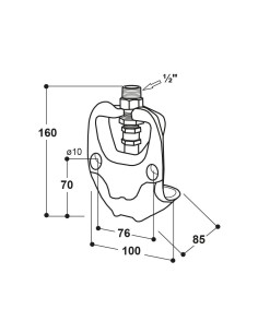ABREUVOIR FONTE EMAILLEE - RICO SUEVIA M 90 2