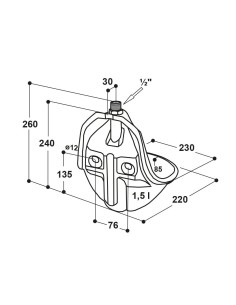 ABREUVOIR FONTE EMAILLEE - RICO SUEVIA M 20 2