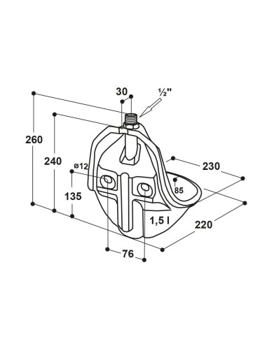 ABREUVOIR FONTE EMAILLEE - RICO SUEVIA M 20