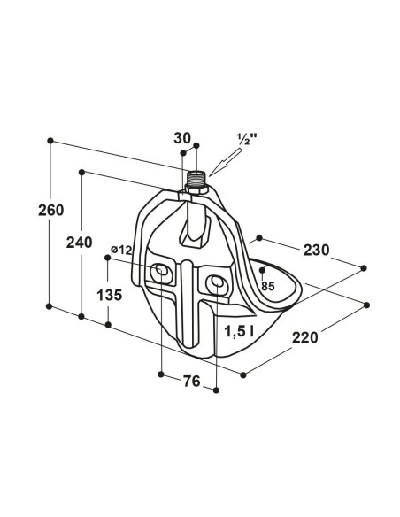 ABREUVOIR FONTE EMAILLEE - RICO SUEVIA M 20