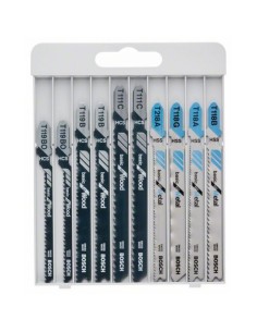 COFFRET 10 LAMES SCIE SAUTEUSE METAL ET BOIS