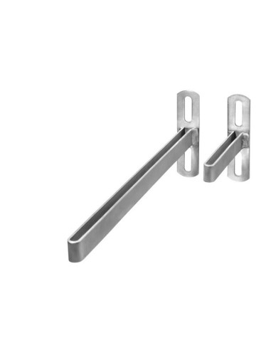 SUPPORT COULISSANT A PLATINE TROUS OBLONGS - POUR TUBE HORIZONTAL